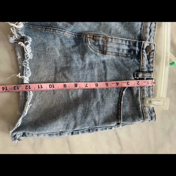 The People Vs. JANET MINI Denim SKIRT - THRASHED INDIGO Size S - Picture 10 of 12